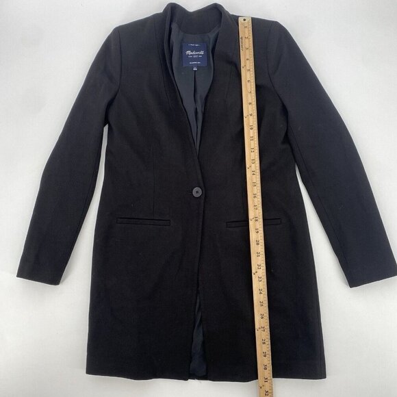 Madewell Size 4 Black Longline Collarless Venice Blazer SEE DESCRIPTION - Picture 8 of 10